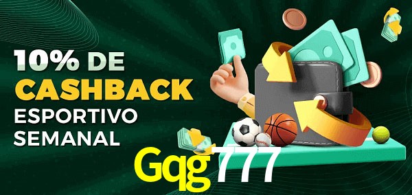 10% de bônus de cashback na Gqg777
