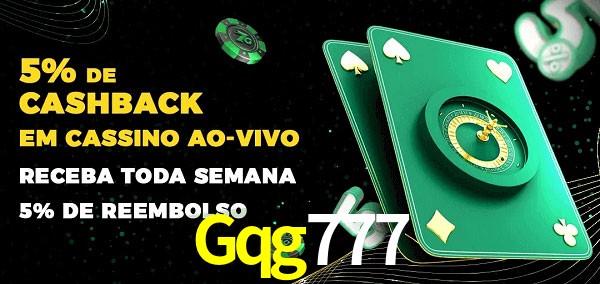 Promoções do cassino ao Vivo Gqg777